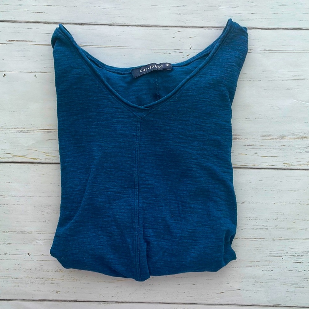 Cut Loose Blue V-Neck Tee